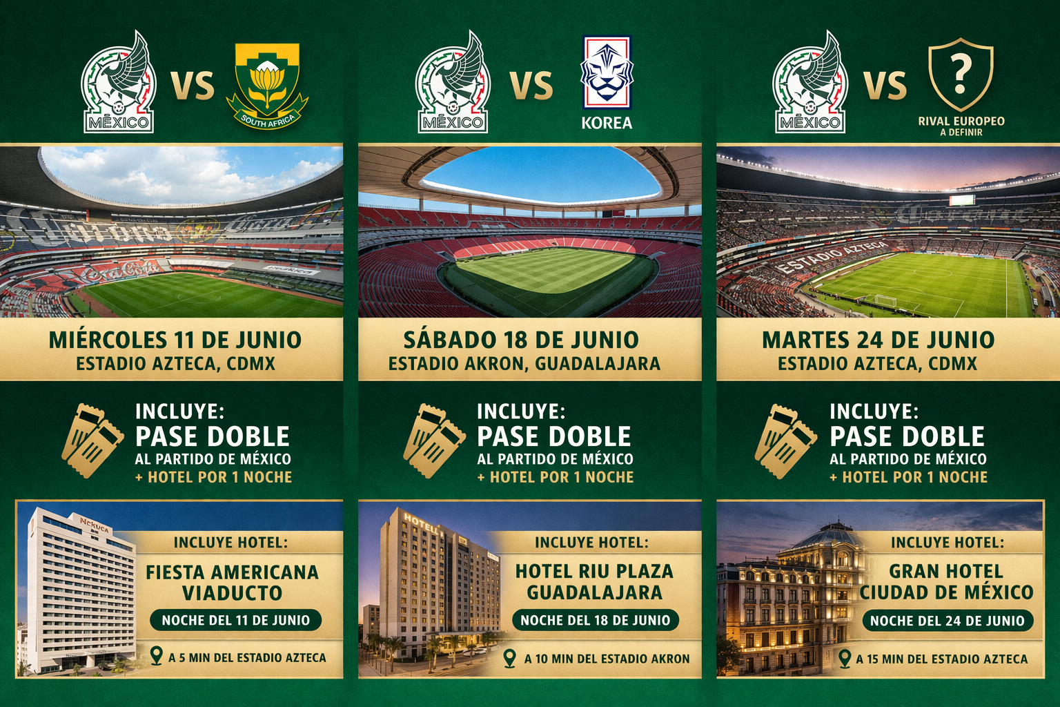 Sorteo 3 pases dobles y balón oficial del mundial